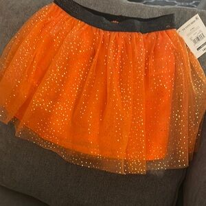 Orange Glitter Skirt
